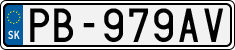 License plate of Slovakia, Cars