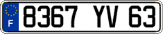 French license plate, FNI