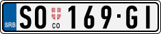 License plate of Serbia, Cars