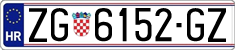 License plate of Croatia, Regular plates