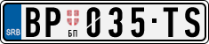 License plate of Serbia, Cars