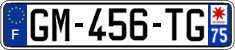 French license plate, SIV (ordinary)