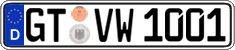 German license plate, Regular plates