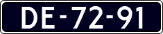 License plate of the Netherlands, Imported oldtimers (cars)