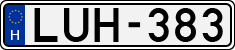 license plates of Hungary, Cars (1990)