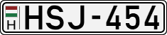 license plates of Hungary, Cars (1990)