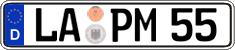 German license plate, Regular plates