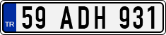 License plate of Turkey, Regular plates