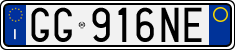 License plate of Italy, Cars (1994 year series)