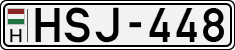 license plates of Hungary, Cars (1990)