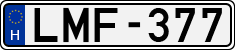 license plates of Hungary, Cars (1990)