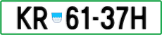 License plate of Slovenia, Cars