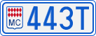 License plate of Monaco, Cars