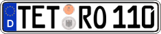 German license plate, Regular plates