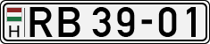 license plates of Hungary, Ministry of Interior (1990)