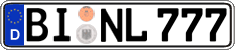 German license plate, Regular plates