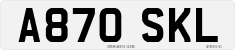 License plate of the United Kingdom, 1983 year system