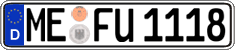 German license plate, Regular plates
