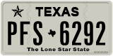 Texas, Regular plates (2012) (АBC-1234)