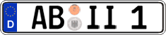 German license plate, Regular plates