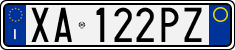 License plate of Italy, Cars (1994 year series)