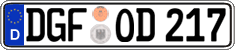 German license plate, Regular plates