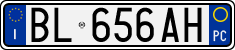 License plate of Italy, Cars (1994 year series)