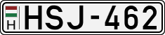 license plates of Hungary, Cars (1990)