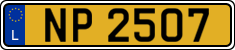 License plate of Luxembourg, 2003 year system
