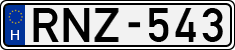 license plates of Hungary, Cars (1990)