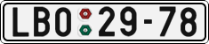 License plate of the Czech Republic, Cars (1960)