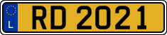 License plate of Luxembourg, 2003 year system