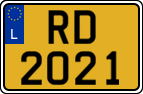 License plate of Luxembourg, 2003 year system