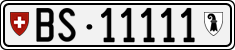 License plate of Switzerland, Cars