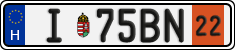 license plates of Hungary, Temporary (2022)