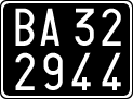 License plate of Italy, Cars (1927 year series)