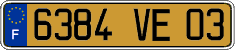 French license plate, FNI