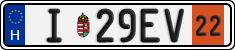 license plates of Hungary, Temporary (2022)
