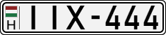 license plates of Hungary, Cars (1990)