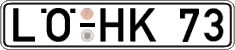 German license plate, Regular plates