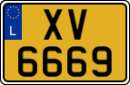 License plate of Luxembourg, 2003 year system