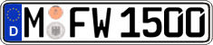German license plate, Regular plates