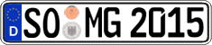 German license plate, Regular plates