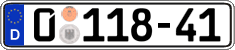 German license plate, Diplomatic