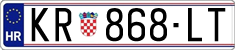 License plate of Croatia, Regular plates