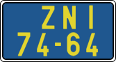 License plate of the Czech Republic, Foreign citizens and enterprises (1960)