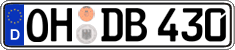 German license plate, Regular plates