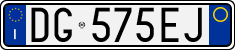 License plate of Italy, Cars (1994 year series)