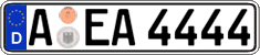 German license plate, Regular plates