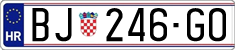 License plate of Croatia, Regular plates